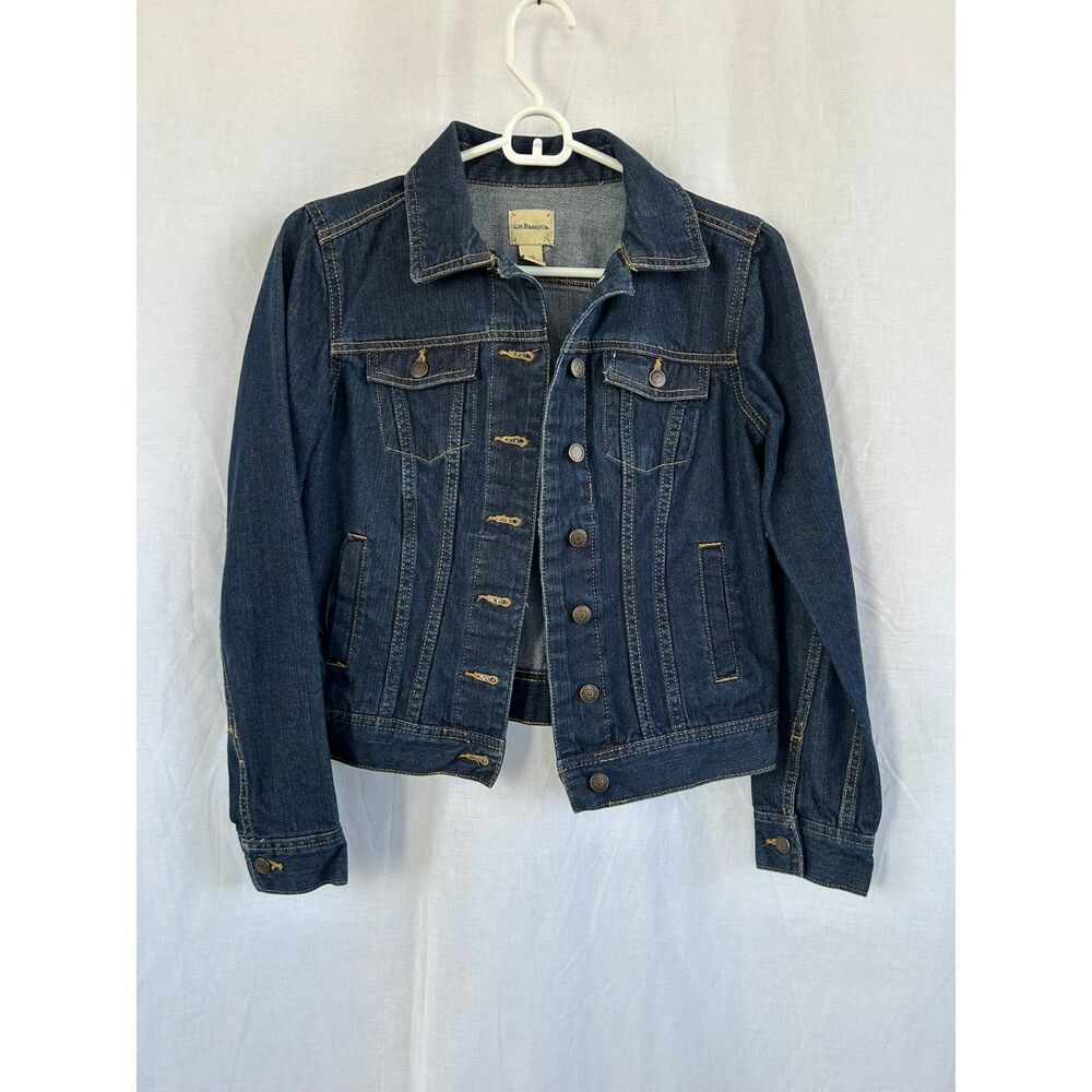 Women's G.H. Bass & Co. 100% Cotton Jean Jacket, Size XS Dark Blue